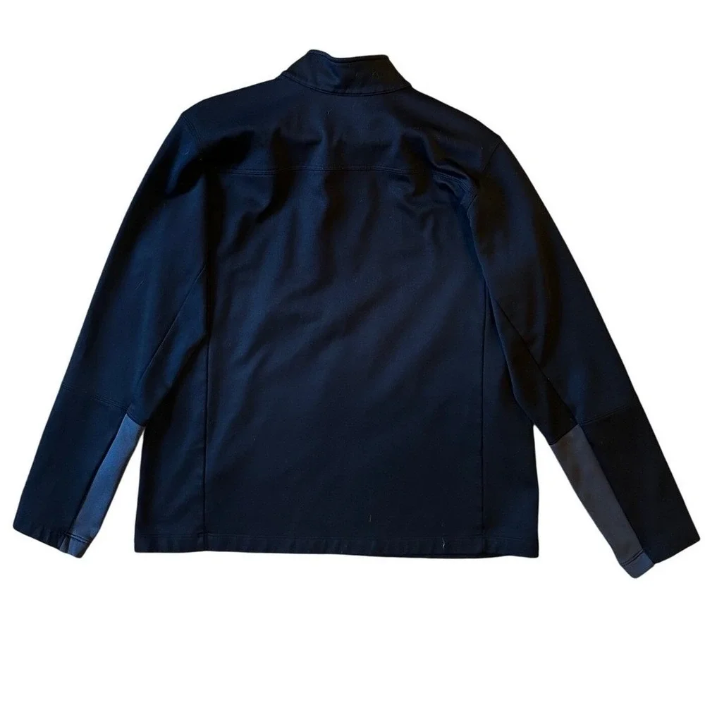 The North Face Black With Blue 1/4‎ Zip Pullover Fleece Jacket Men's XL